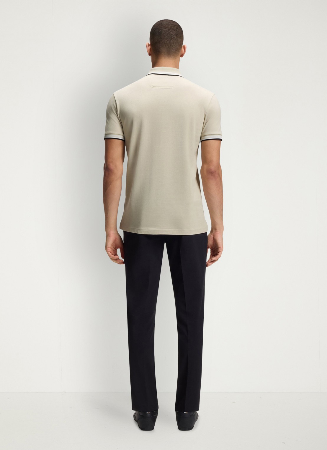 BOSS Paddy-polo van katoenpiqué - achterkant 6 light beige-276 / beige