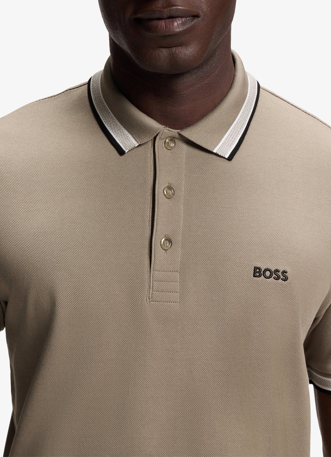 BOSS Paddy-polo van katoenpiqué - detail 5 light/pastel green-336 / groen