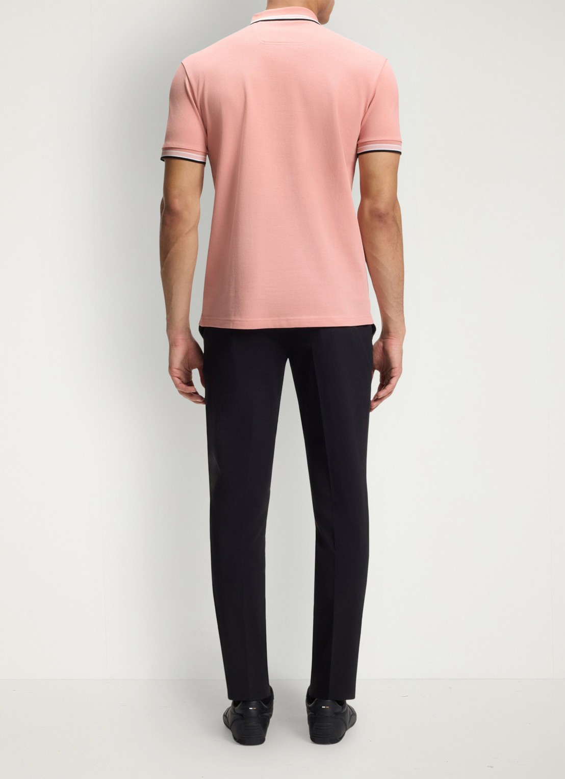 BOSS Paddy-polo van katoenpiqué - achterkant 3 light/pastel pink-686 / roze