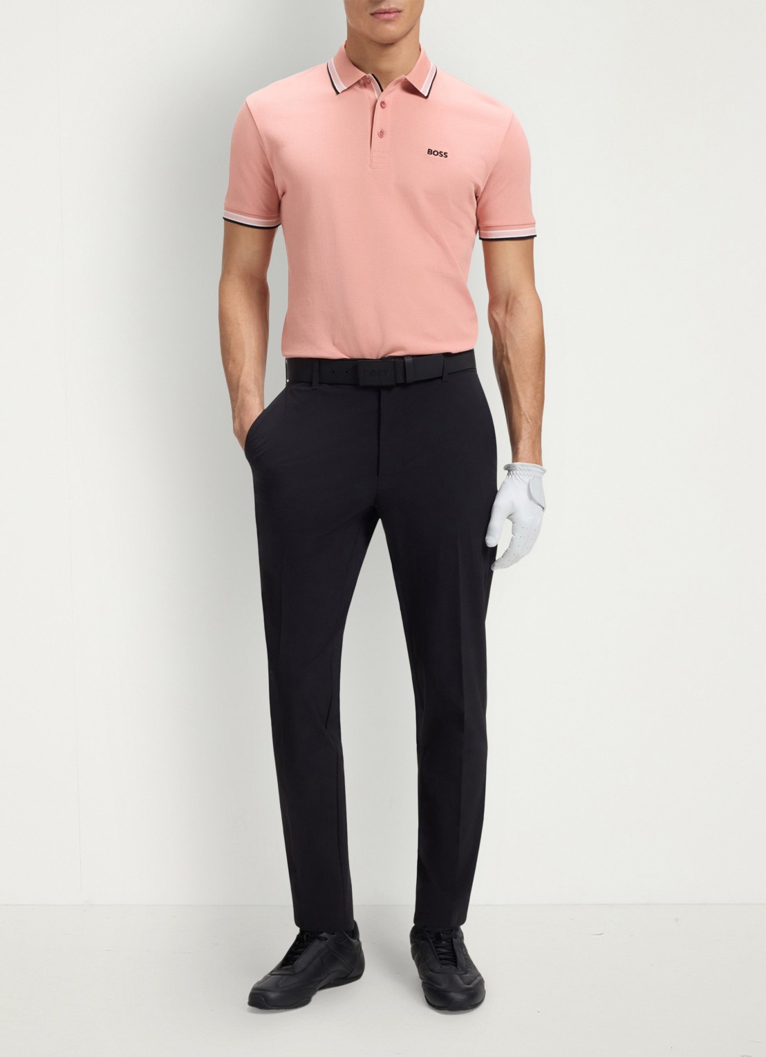 BOSS Paddy-polo van katoenpiqué - voorkant 2 light/pastel pink-686 / roze