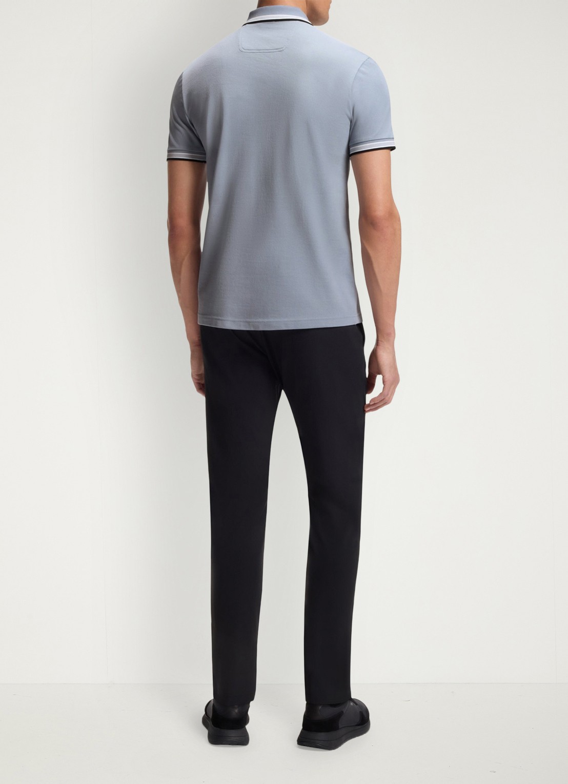 BOSS Paddy-polo van katoenpiqué - detail 4 dark grey-025 / grijs
