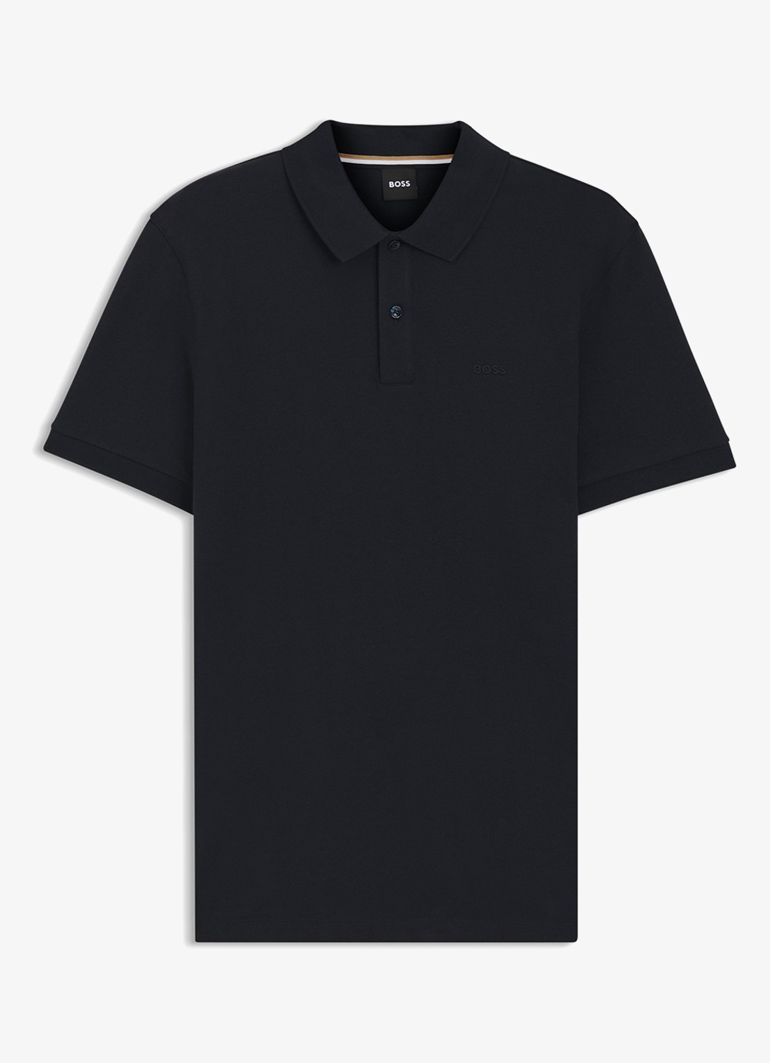 BOSS Pallas regular fit polo van piqué katoen - voorkant 2 donkerblauw
