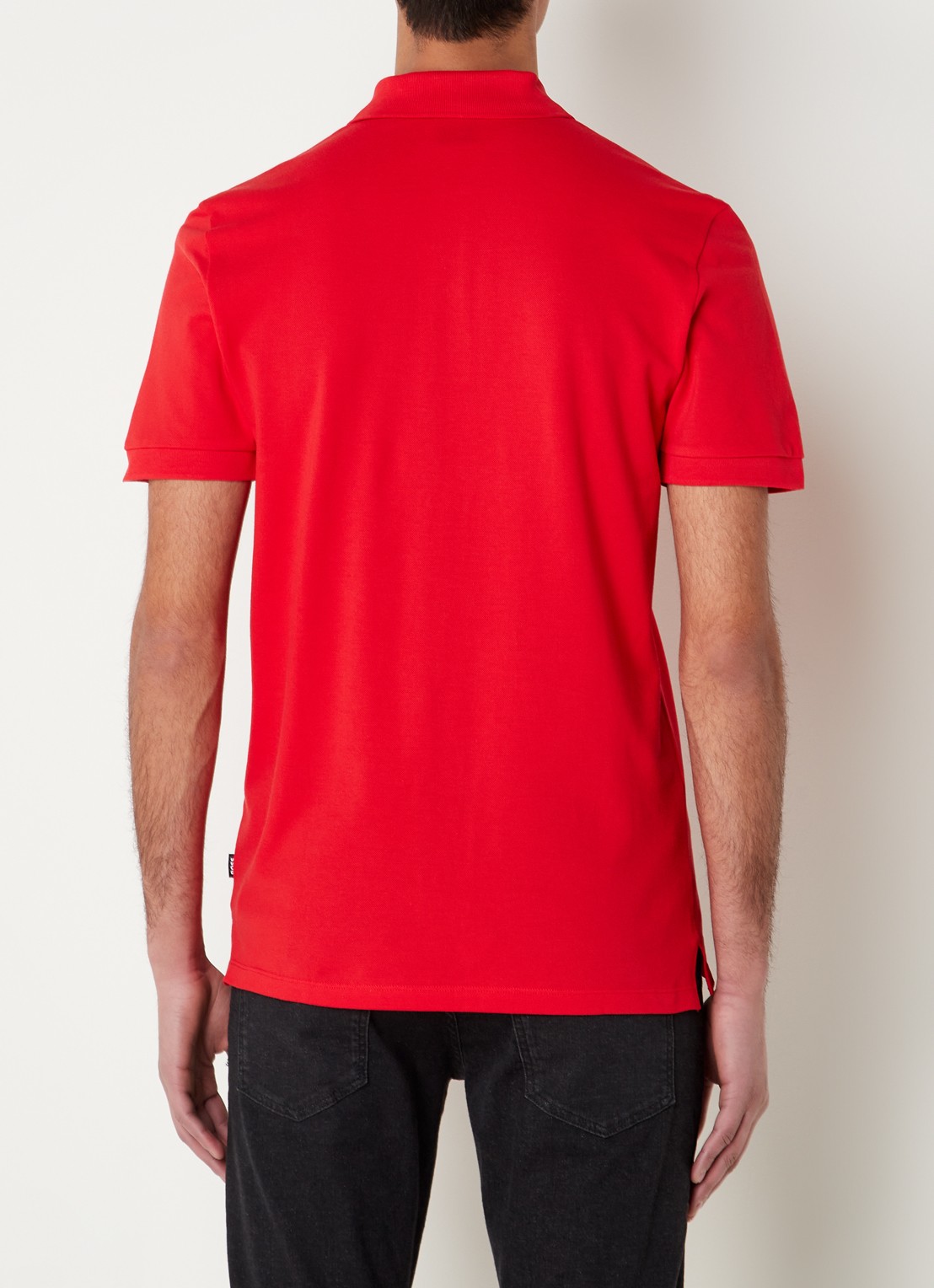 BOSS Pallas regular fit polo van piqué katoen - achterkant rood