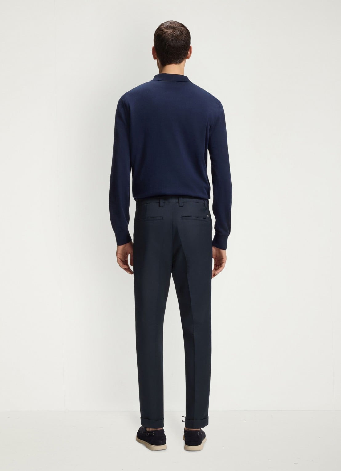 BOSS Pantalon met steekzakken - achterkant 5 blauw