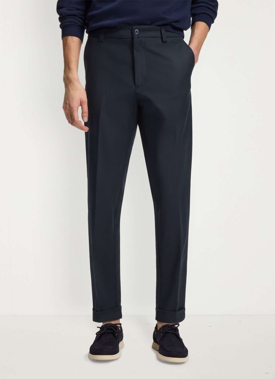 BOSS Pantalon met steekzakken - detail 3 blauw