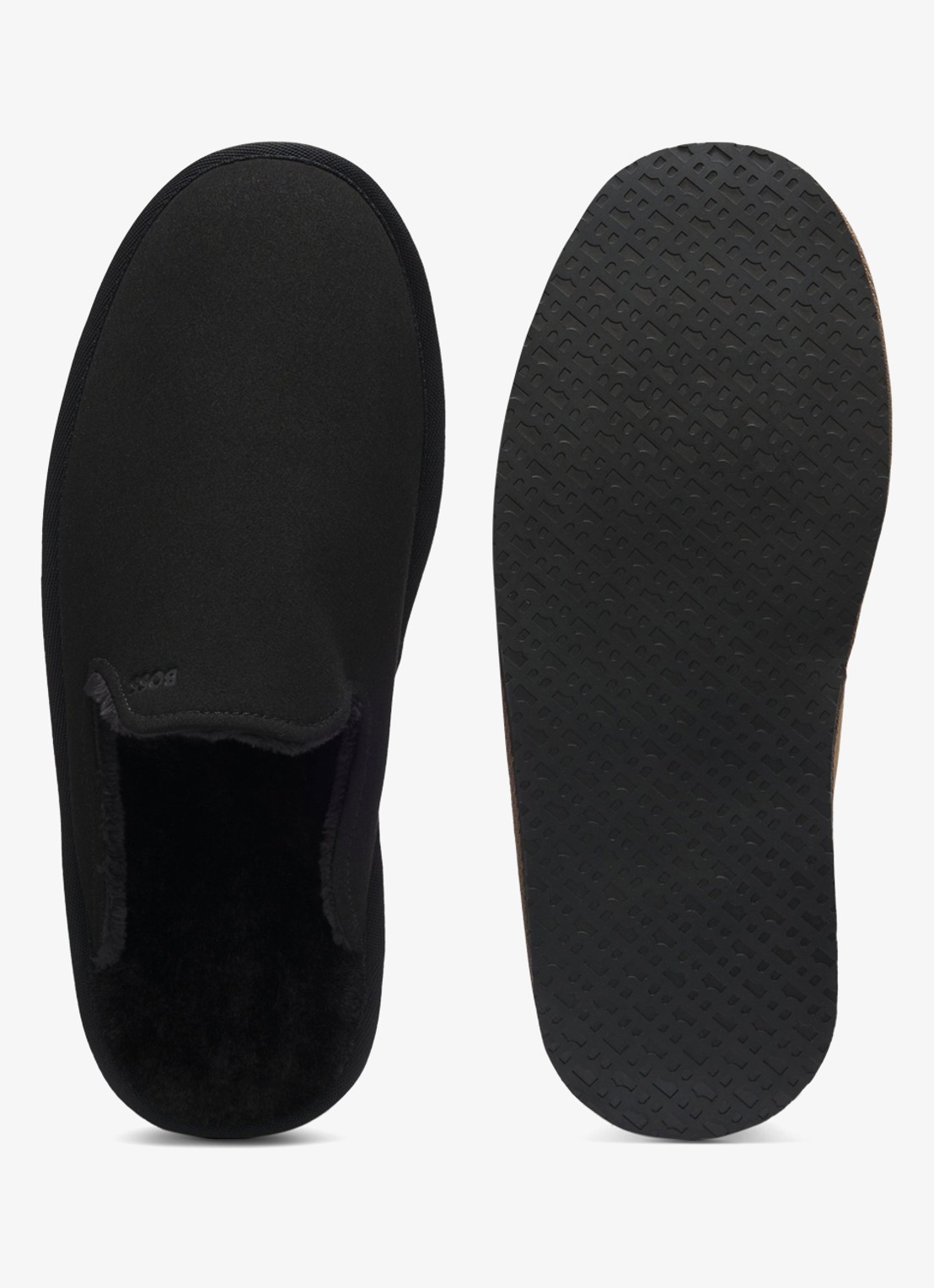 BOSS Pantoffel met logo - detail 2 zwart