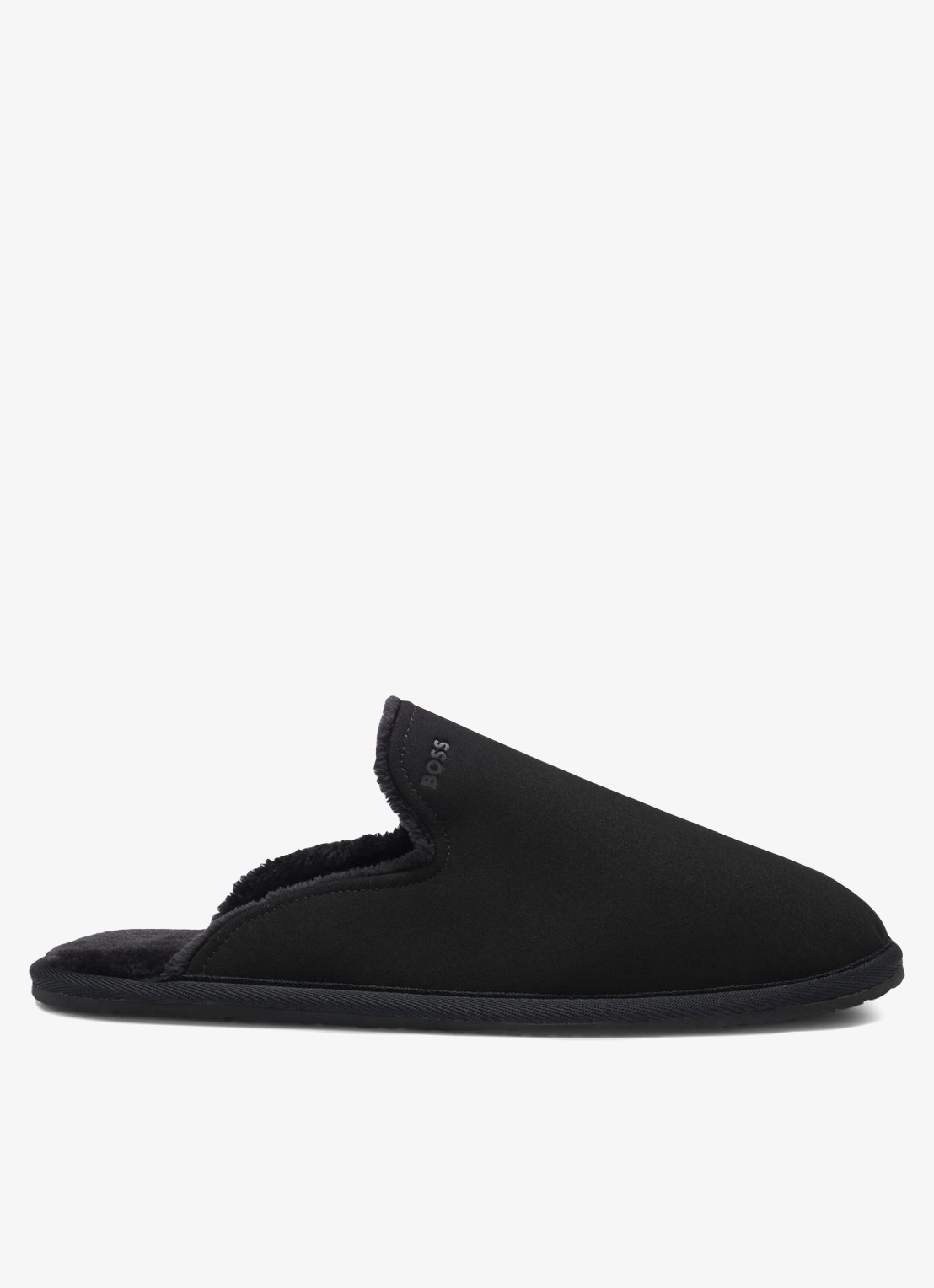 BOSS Pantoffel met logo - voorkant 3 zwart