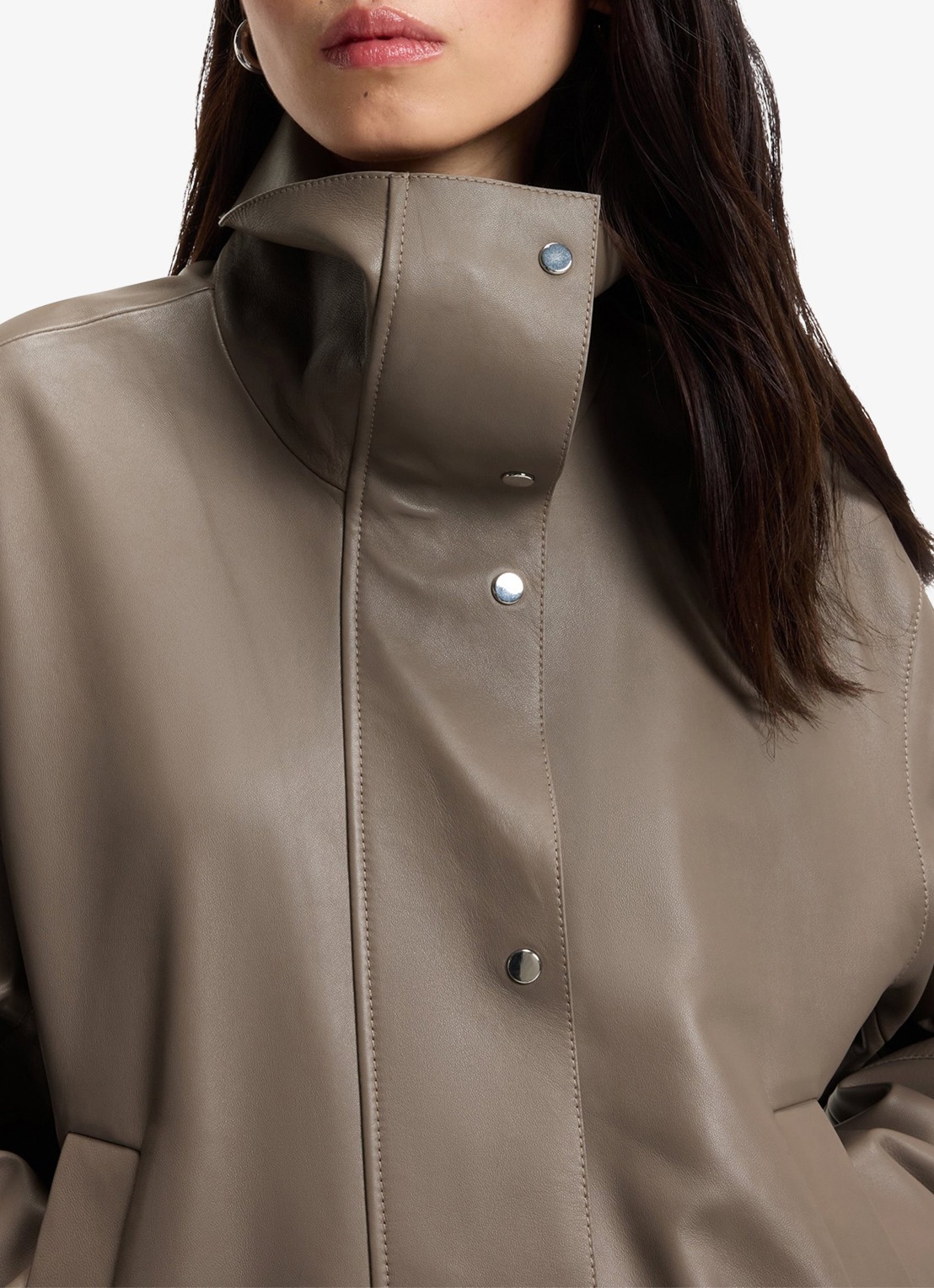 BOSS Parka met steekzakken - detail 4 taupe
