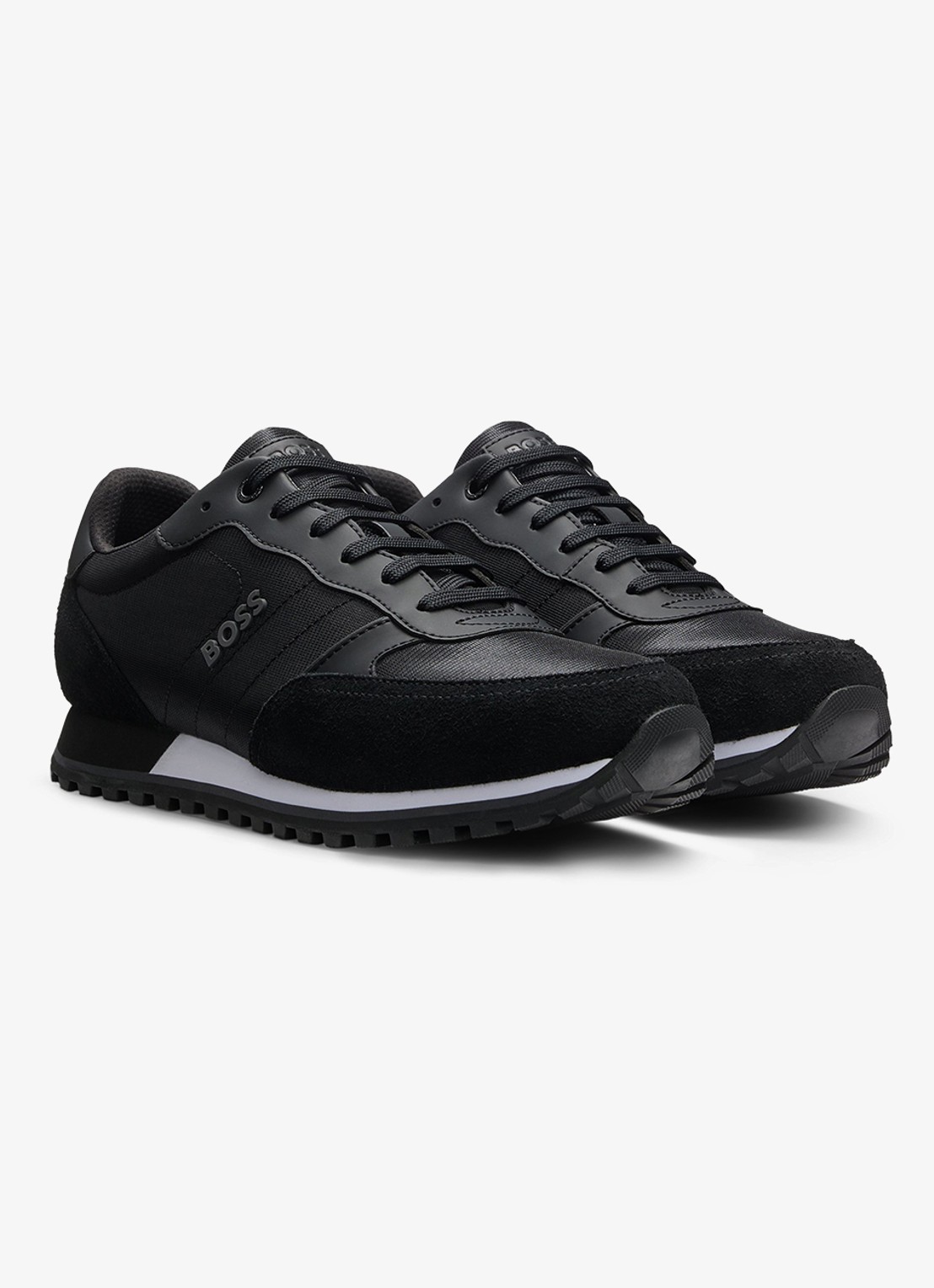 BOSS Parkour sneaker met suède details  - detail 3 zwart