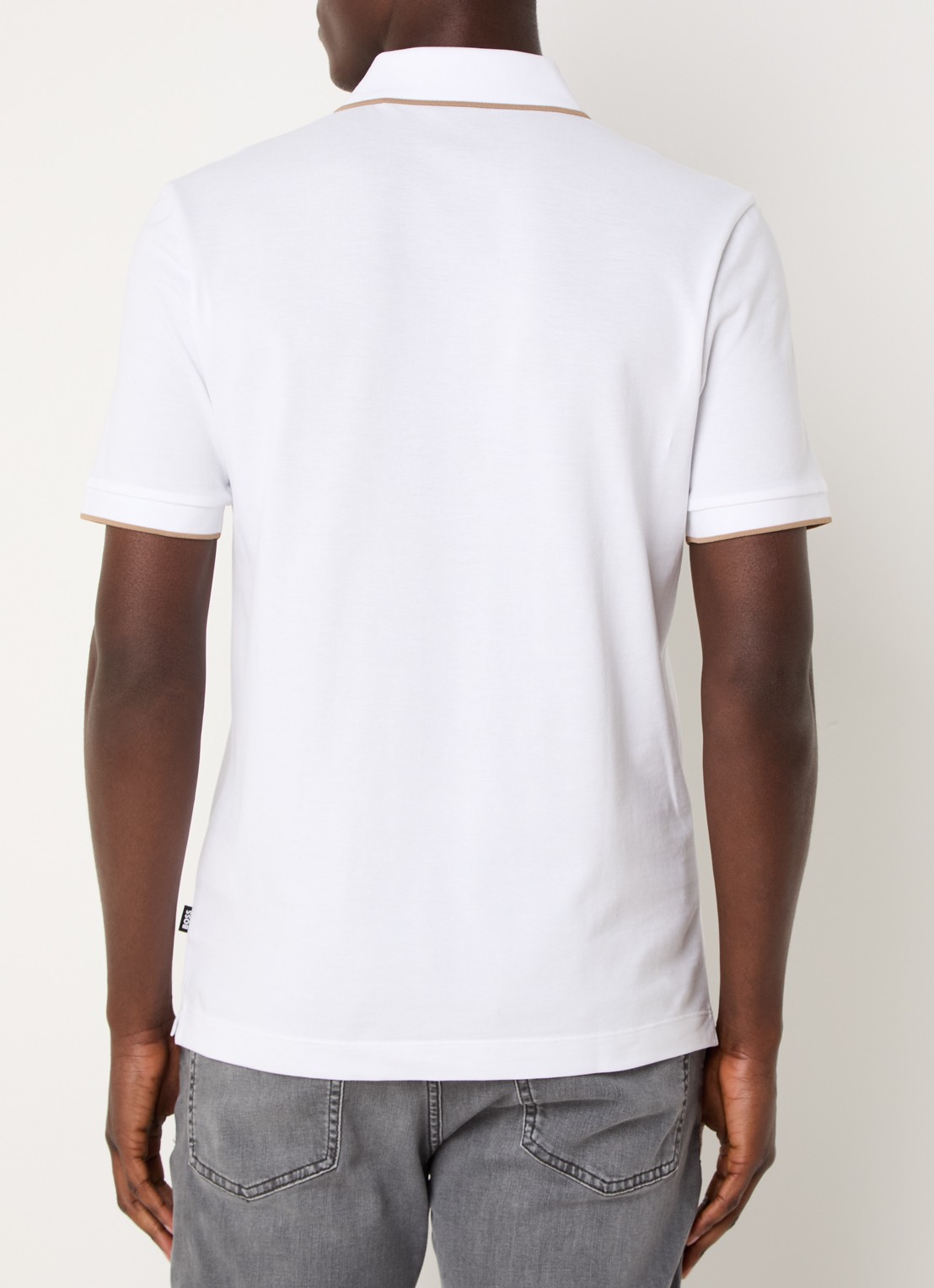BOSS Parlay regular fit polo met logo - achterkant 4 white-100 / wit