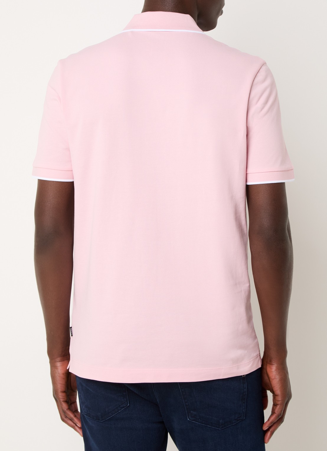 BOSS Parlay regular fit polo met logo - achterkant 3 light /pastel pink-688 / roze