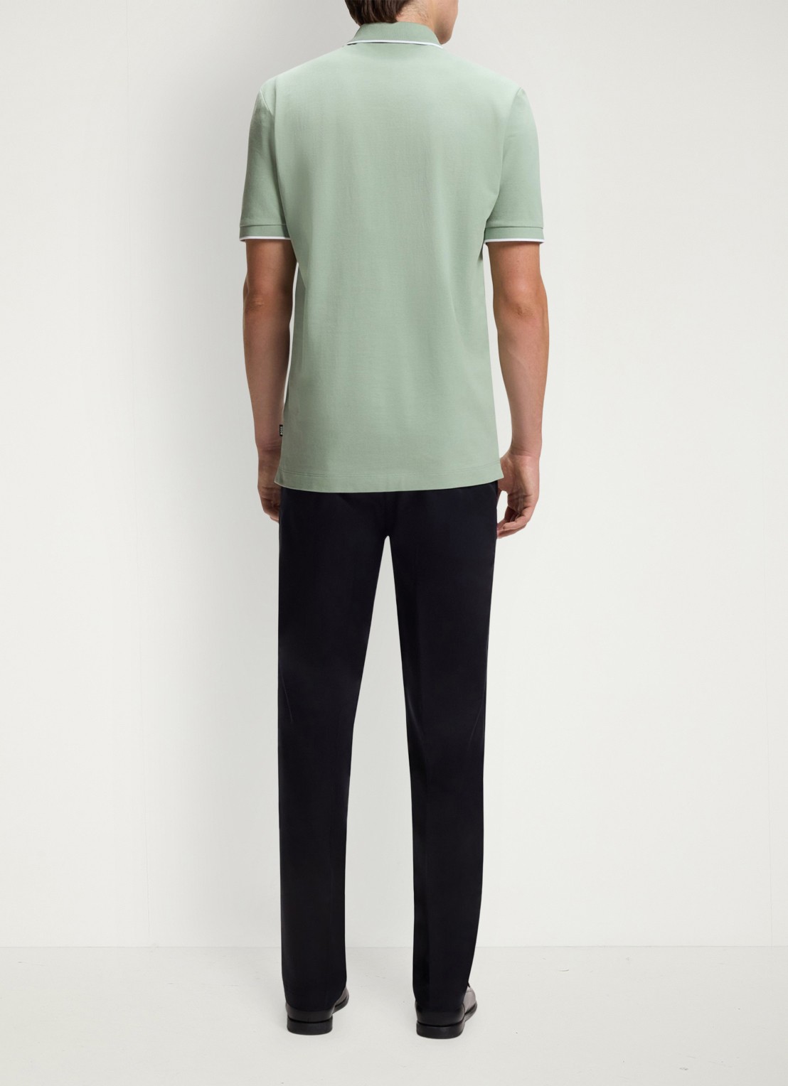 BOSS Parlay regular fit polo met logo - detail 2 open green-373 / groen