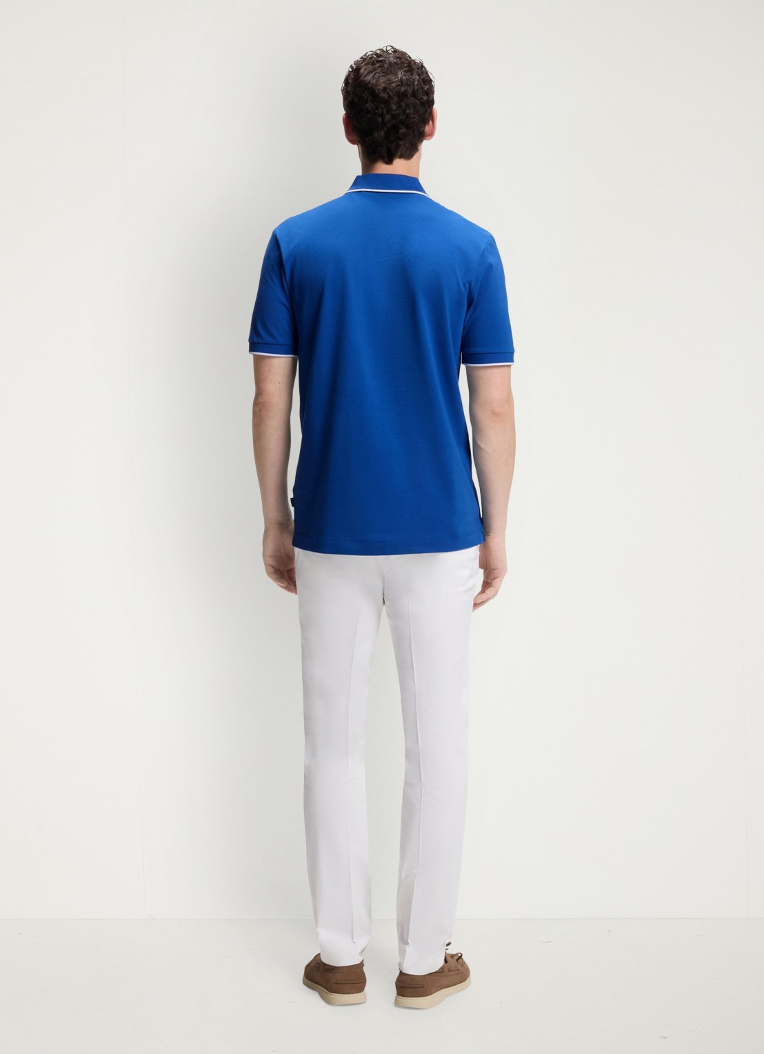 BOSS Parlay regular fit polo met logo - detail 2 medium blue-429 / blauw