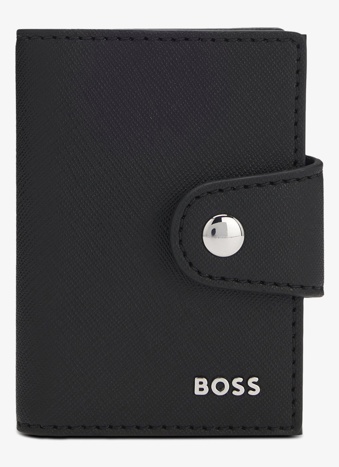 BOSS Pasjeshouder met logo - voorkant zwart
