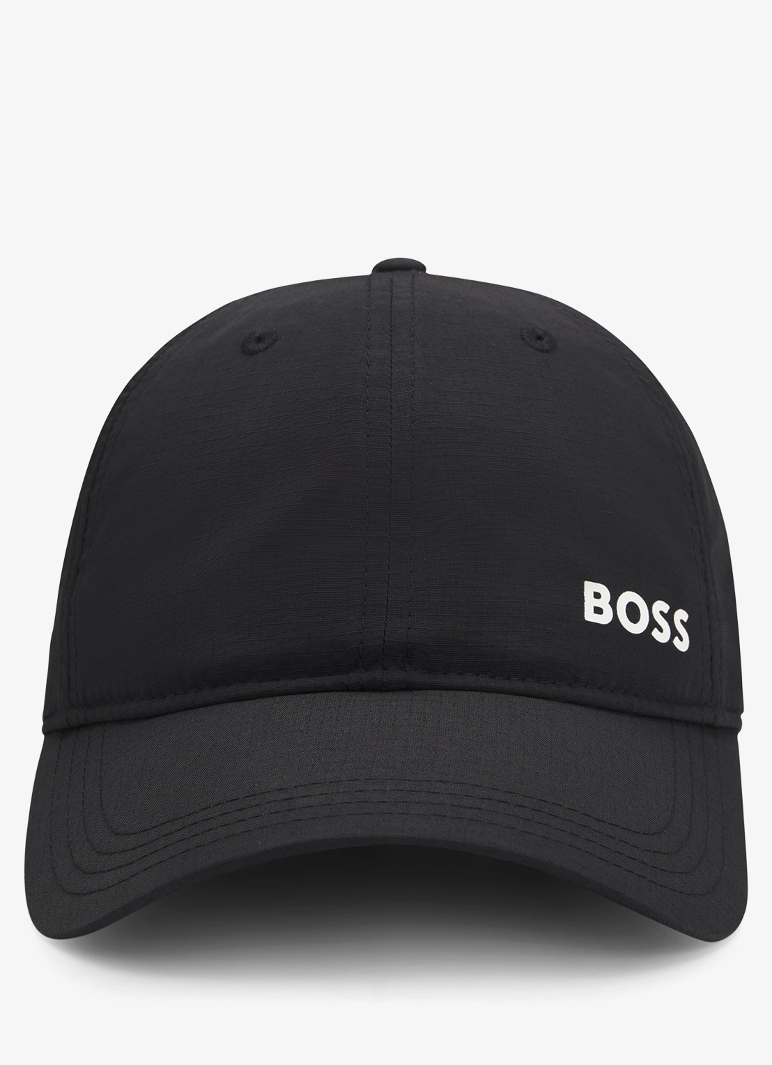 BOSS Pet met logo en uv-bescherming - voorkant 4 zwart