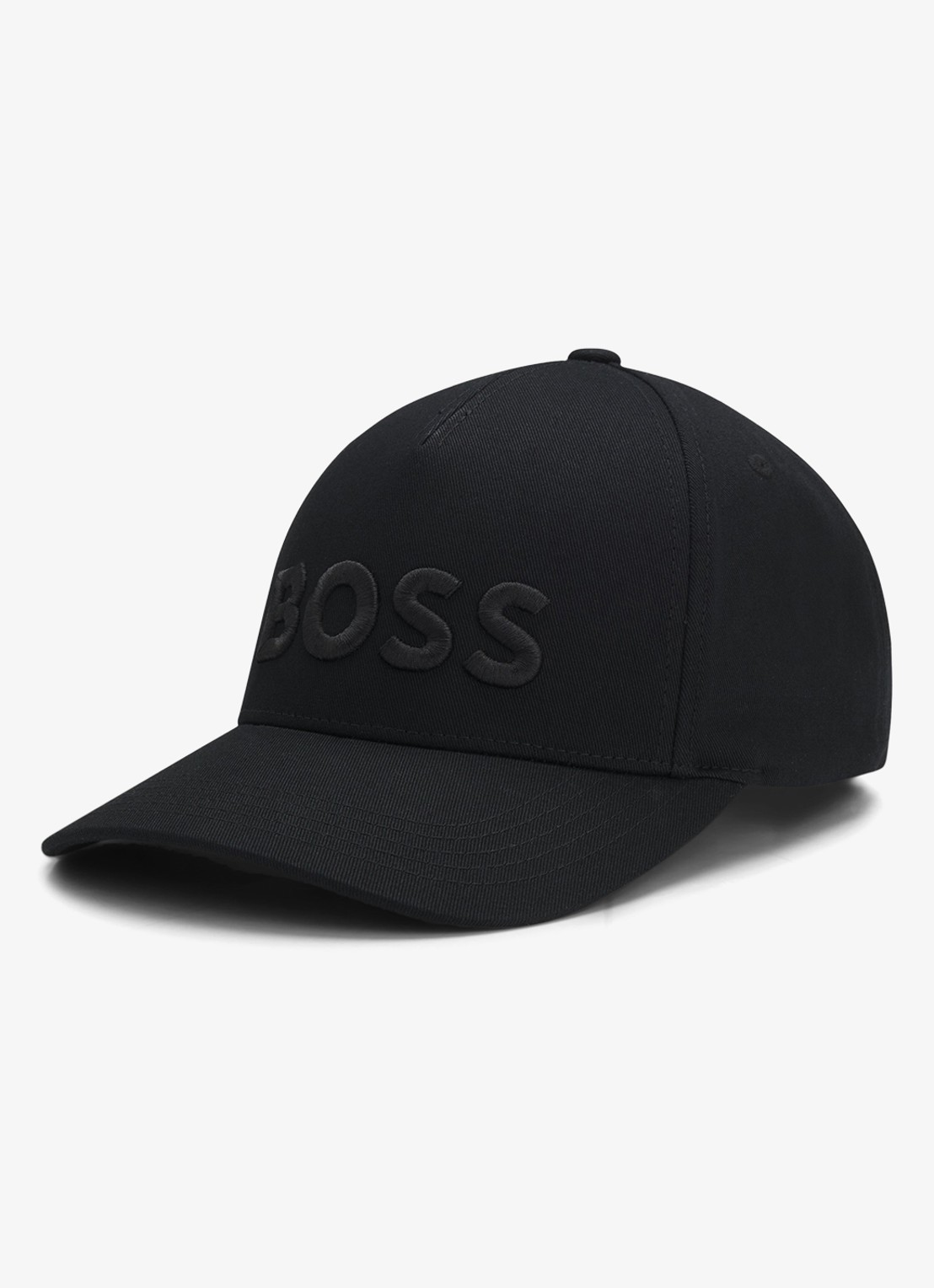 BOSS Pet met logoborduring - voorkant zwart