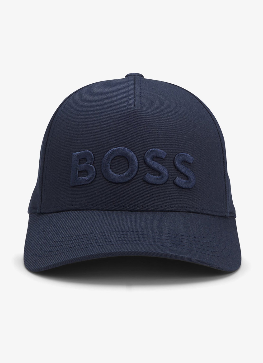 BOSS Pet met logoborduring - detail 2 donkerblauw