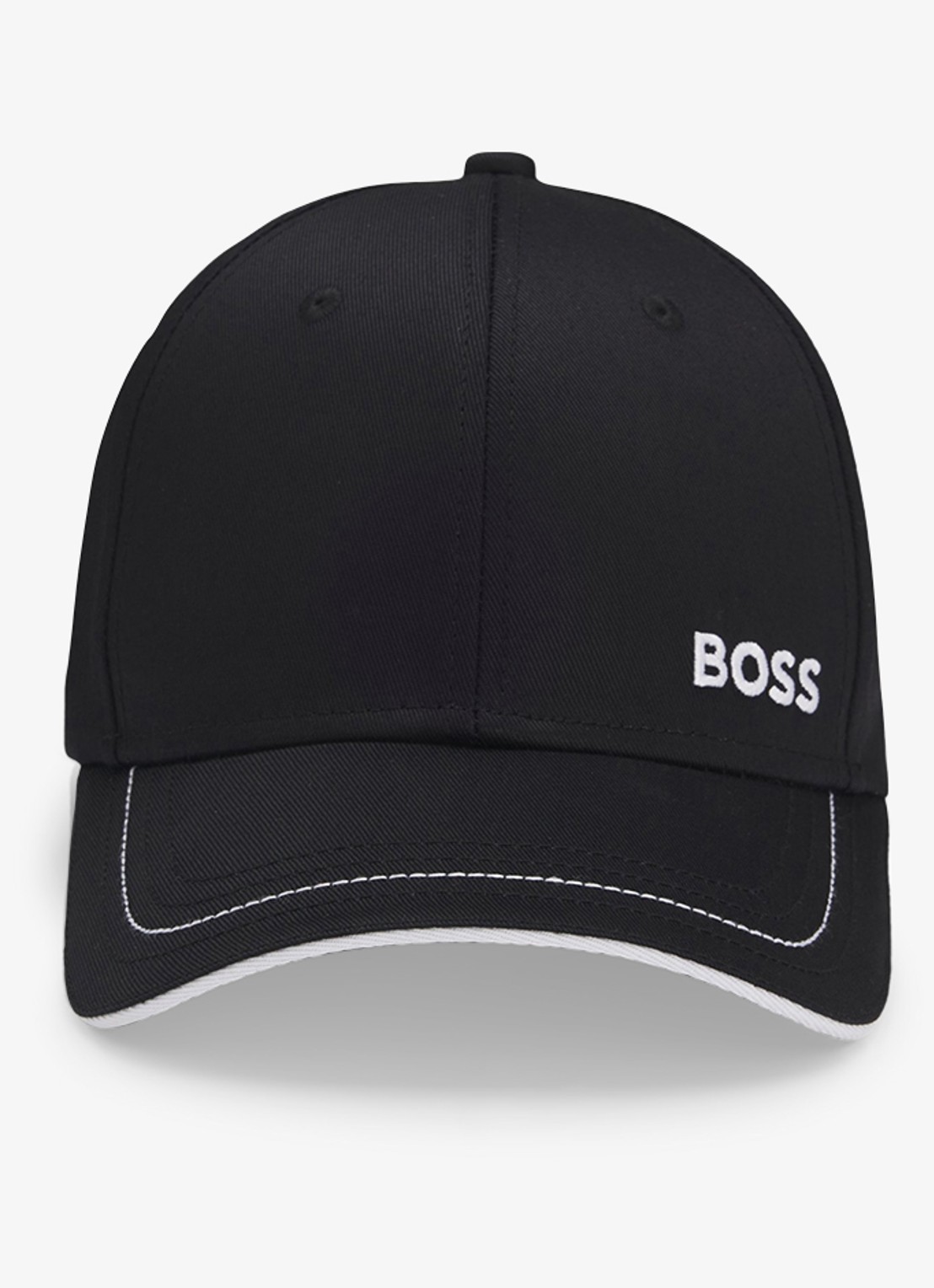 BOSS Pet met logoborduring  - voorkant zwart