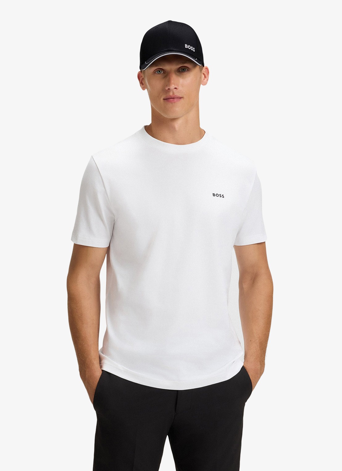 BOSS Pet met logoborduring  - voorkant 2 zwart
