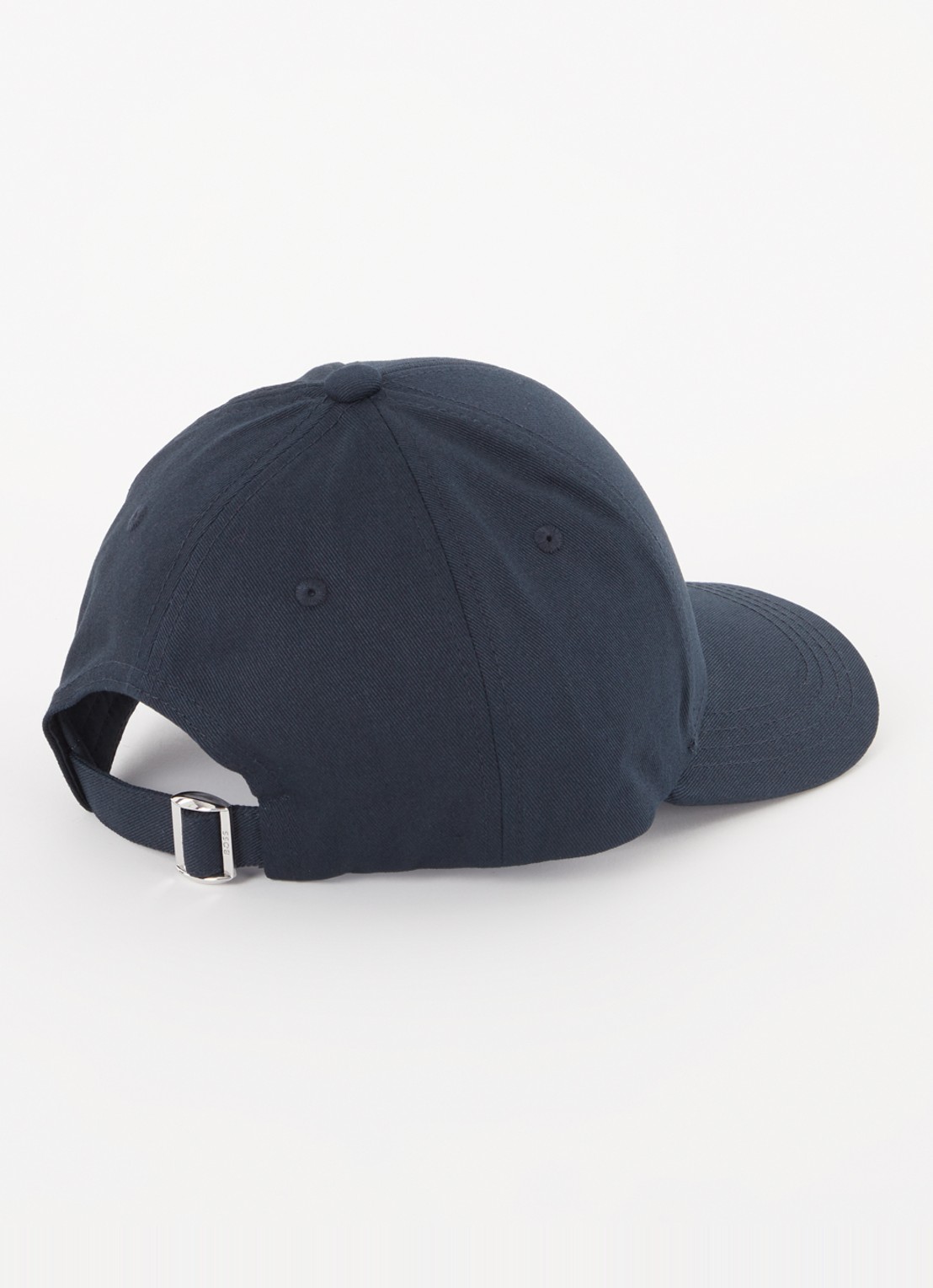 BOSS Pet met logoborduring - detail donkerblauw