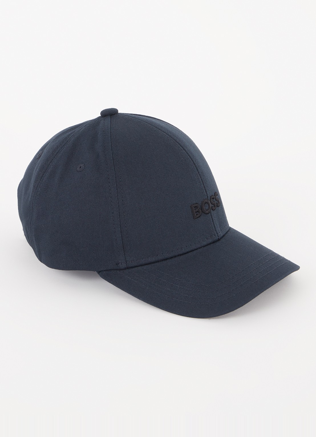 BOSS Pet met logoborduring - voorkant 2 donkerblauw