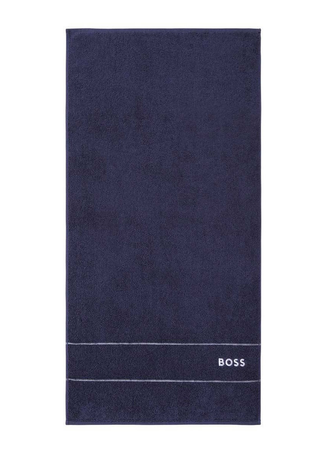 BOSS Plain badhanddoek - 600 g/m2 - 50 x 100 cm - voorkant donkerblauw