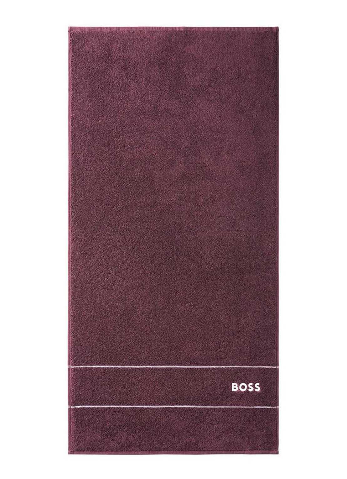 BOSS Plain badhanddoek - 600 g/m2 - 50 x 100 cm - voorkant bordeauxrood