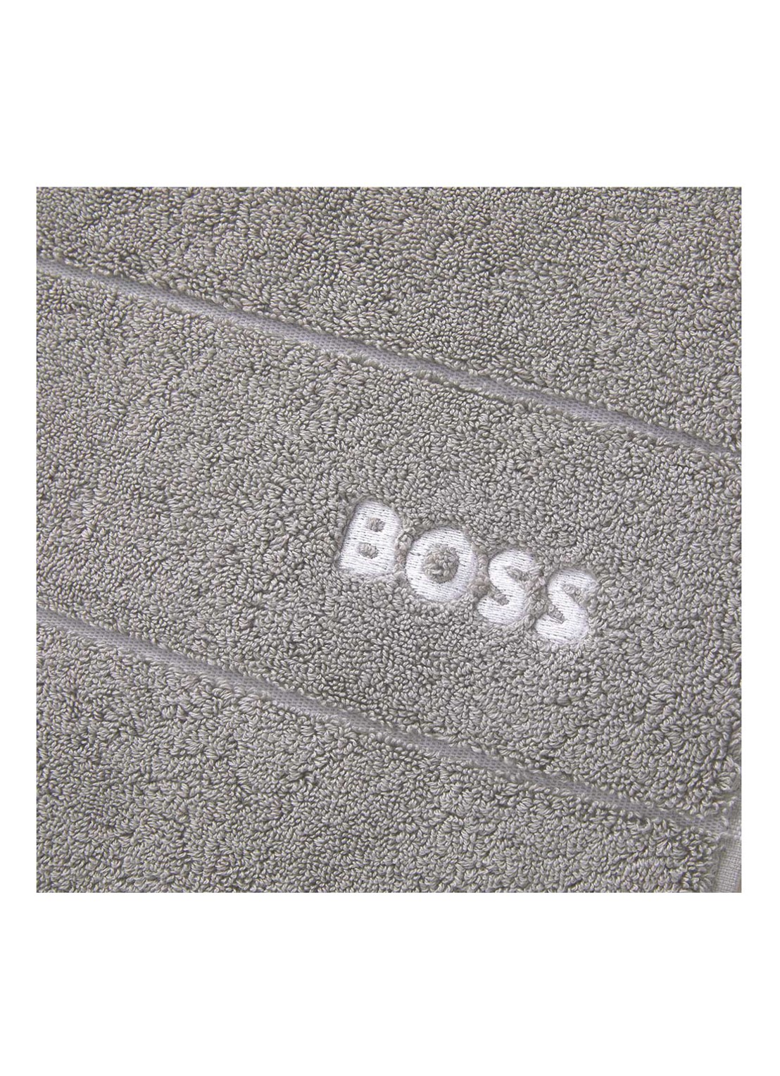 BOSS Plain badhanddoek - 600 g/m2 - 50 x 100 cm - detail 4 grijs