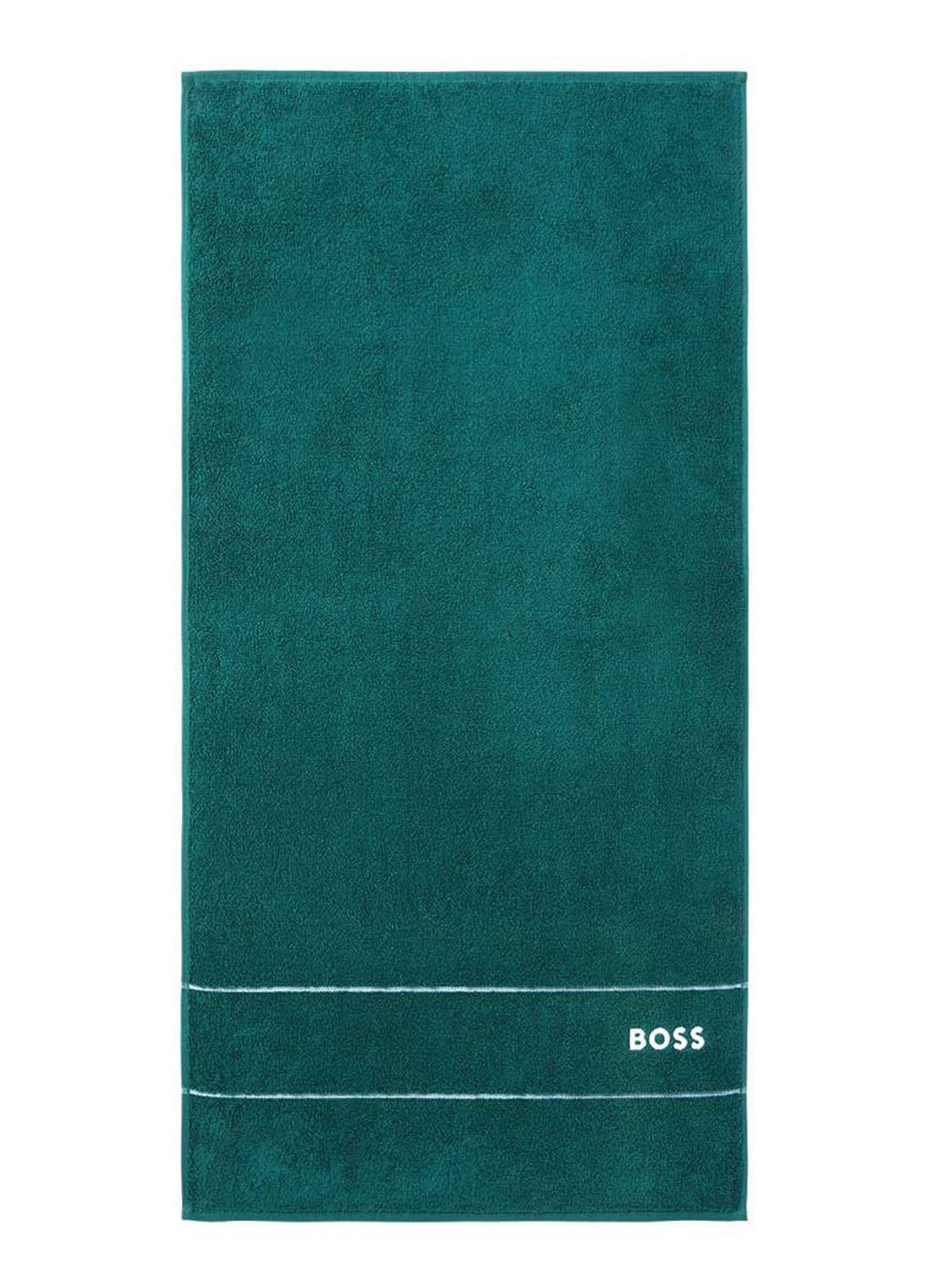 BOSS Plain badhanddoek - 600 g/m2 - 50 x 100 cm - voorkant donkergroen