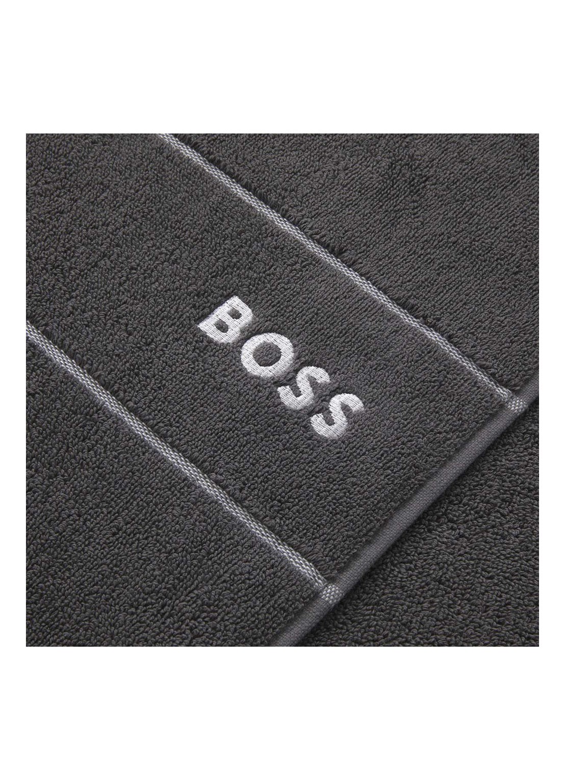 BOSS Plain badhanddoek - 600 g/m2 - 50 x 100 cm - detail 4 donkergrijs