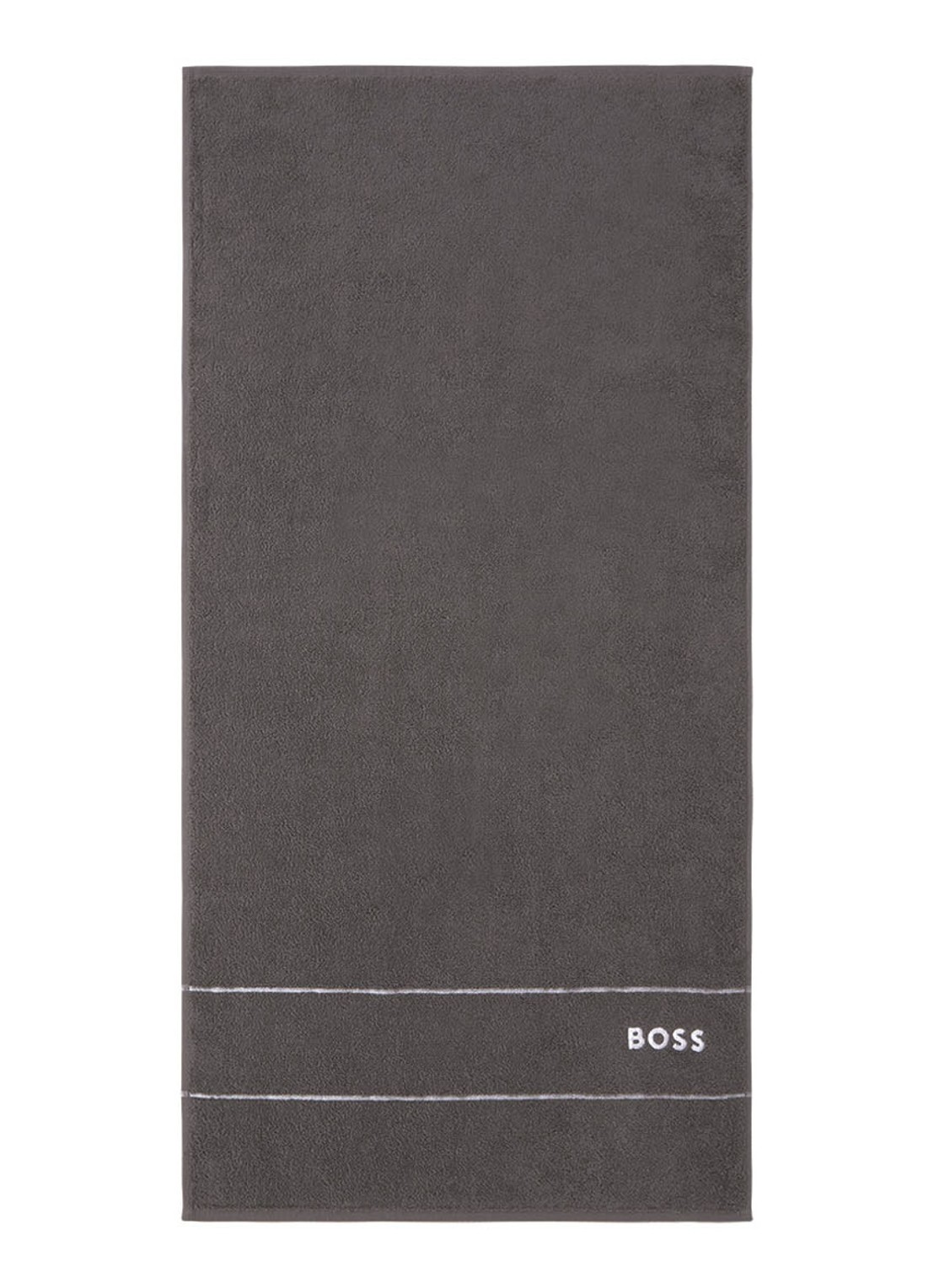 BOSS Plain badhanddoek - 600 g/m2 - 50 x 100 cm - voorkant donkergrijs