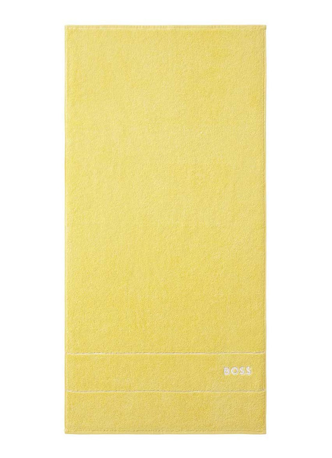 BOSS Plain badhanddoek - 600 g/m2 - 50 x 100 cm - voorkant geel
