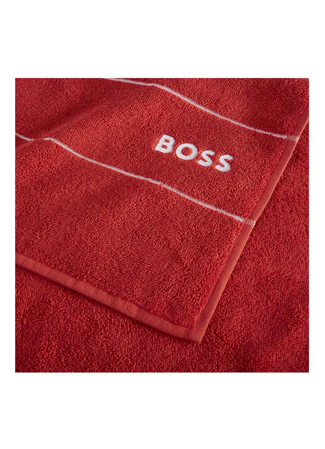 BOSS Plain badhanddoek - 600 g/m2 - 50 x 100 cm - detail 3 rood