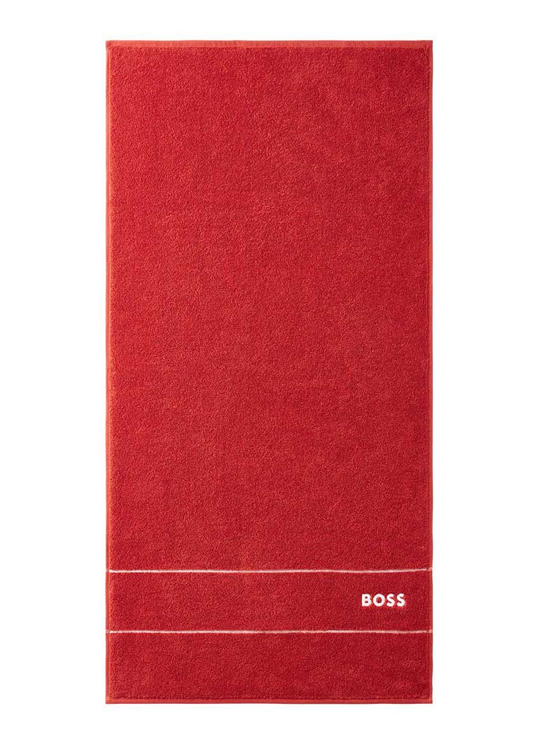 BOSS Plain badhanddoek - 600 g/m2 - 50 x 100 cm - voorkant rood