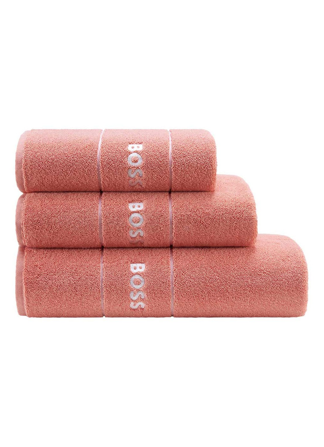 BOSS Plain badhanddoek - 600 g/m2 - 50 x 100 cm - voorkant 2 abrikoos