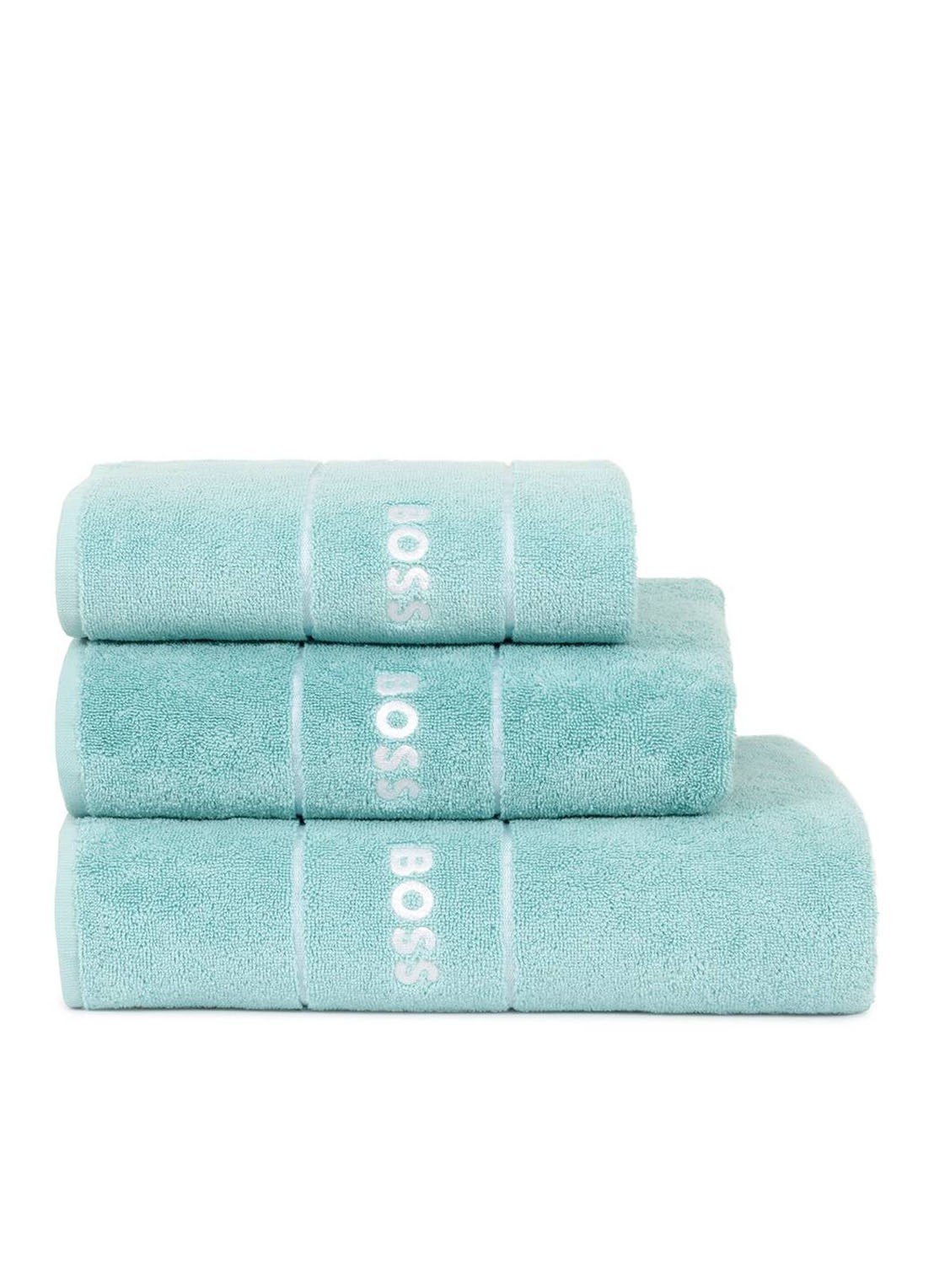 BOSS Plain badhanddoek - 600 g/m2 - 50 x 100 cm - detail 4 turquoise