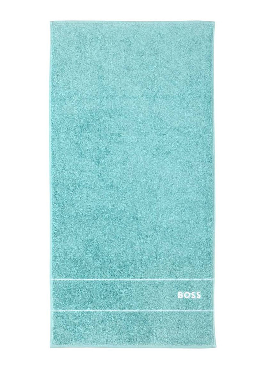 BOSS Plain badhanddoek - 600 g/m2 - 50 x 100 cm - voorkant turquoise