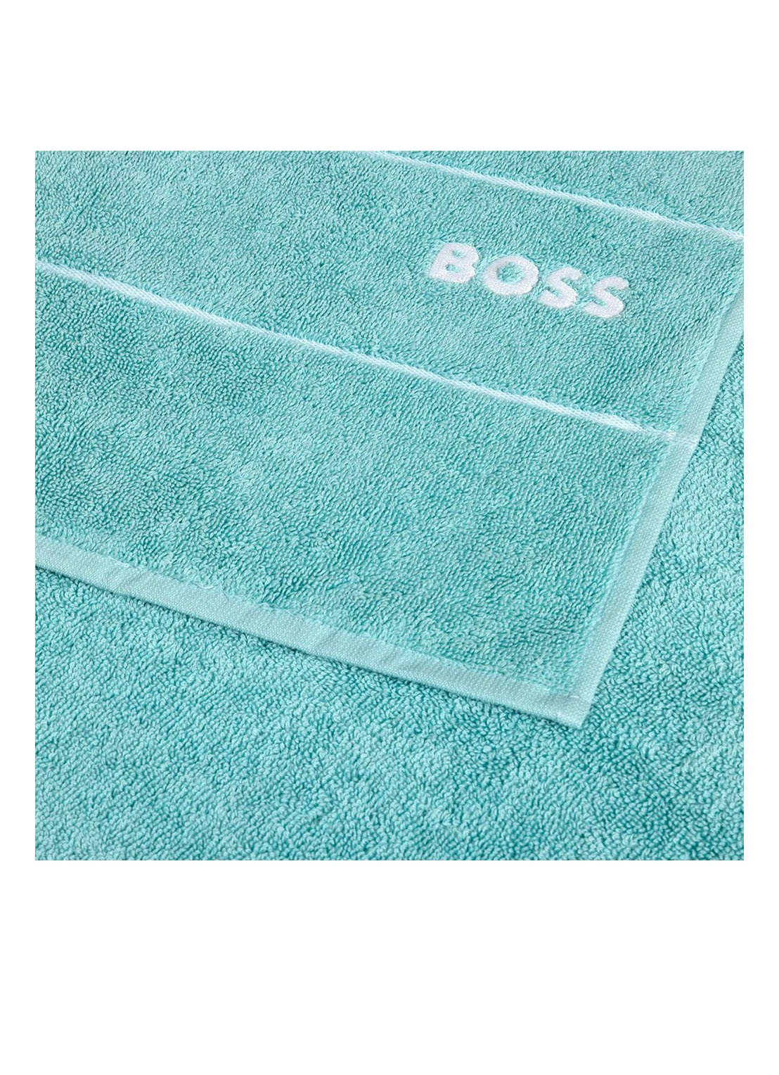 BOSS Plain badhanddoek - 600 g/m2 - 50 x 100 cm - voorkant 2 turquoise