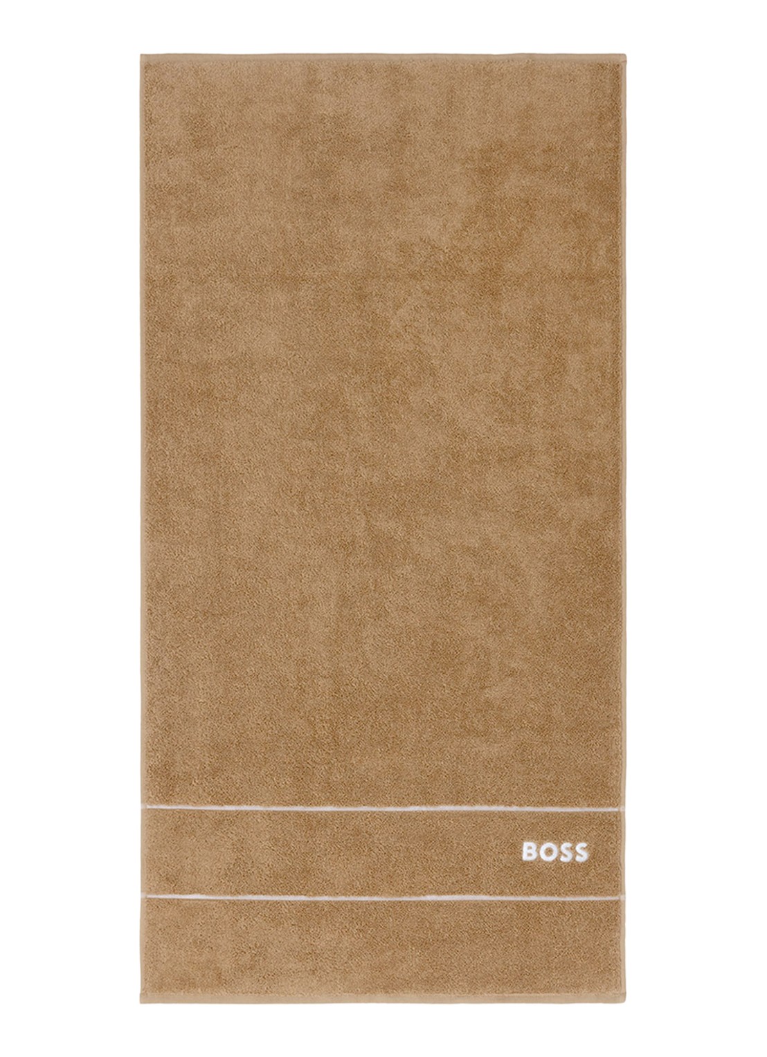 BOSS Plain badhanddoek - 600 g/m2 - 50 x 100 cm - voorkant bruin