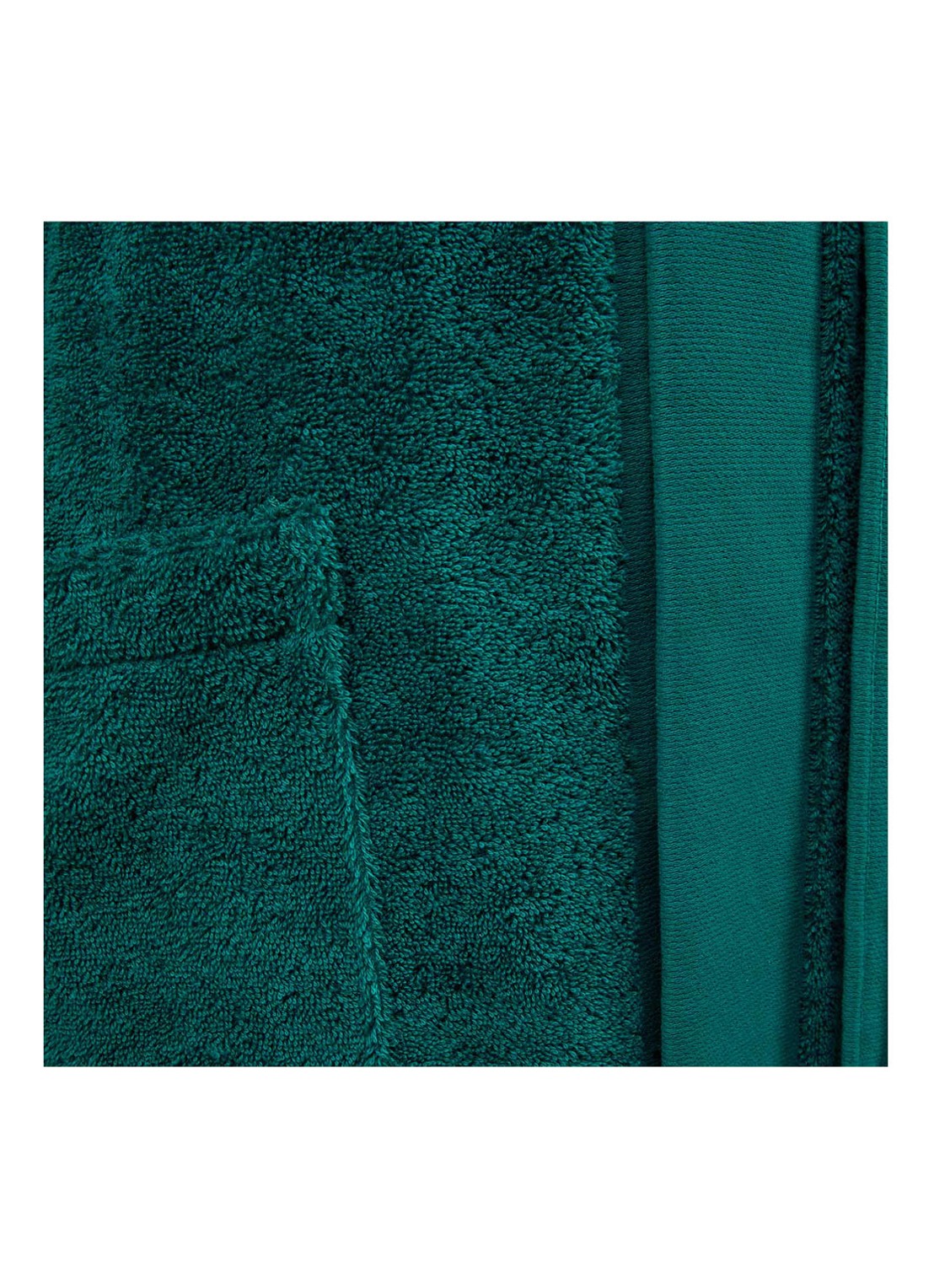 BOSS Plain badjas van katoen - detail 2 zeegroen