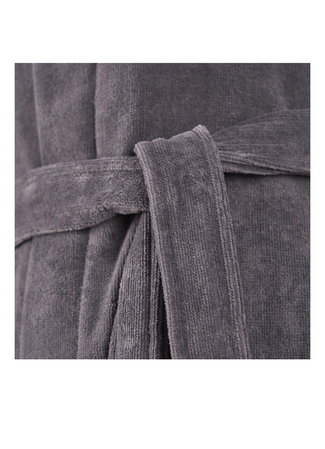 BOSS Plain badjas van katoen - detail 5 grijs