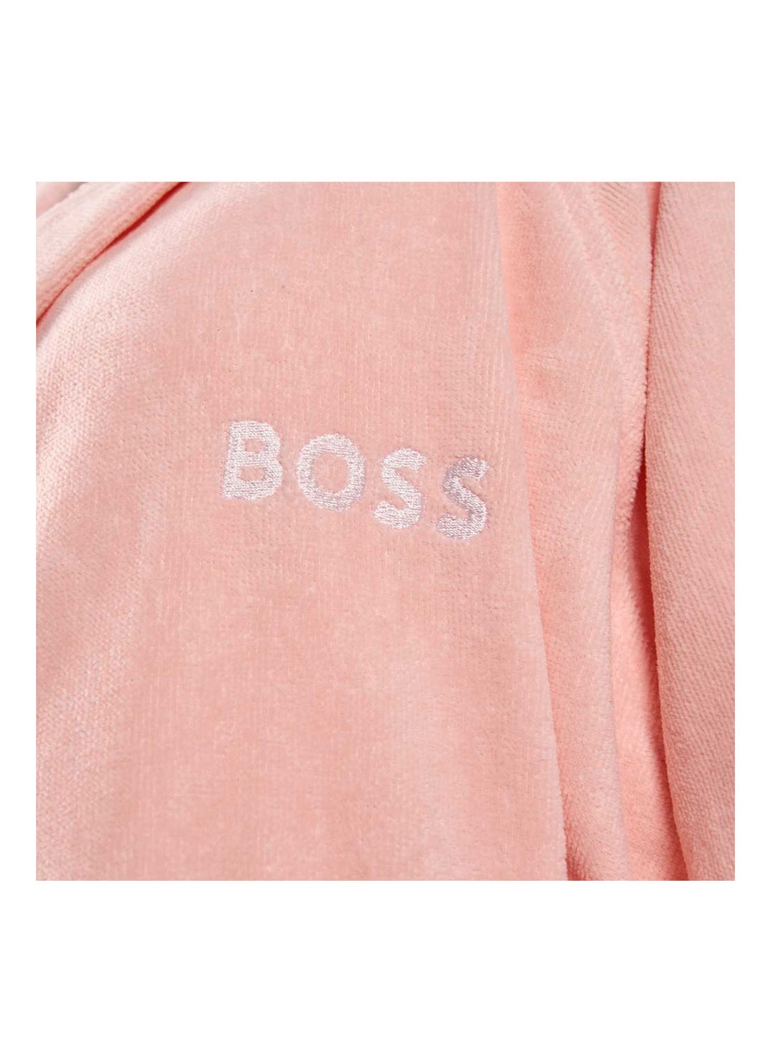 BOSS Plain badjas van katoen - detail 3 lichtroze