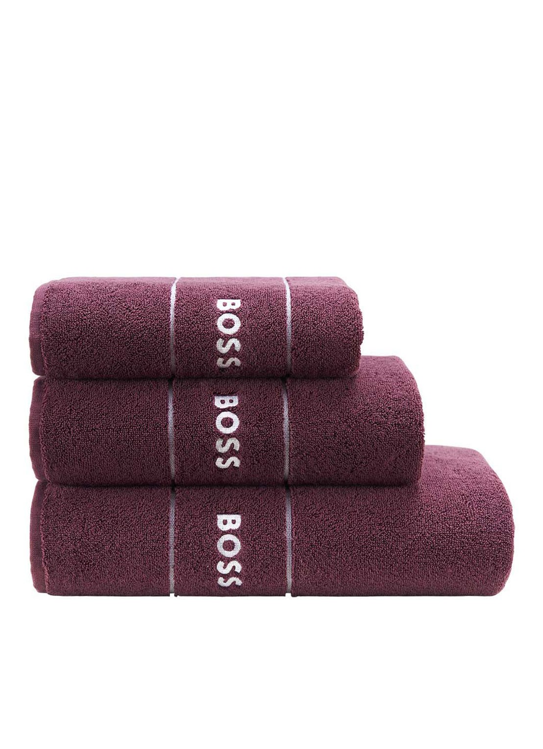 BOSS Plain badlaken - 600 gr/m2 - 100 x 150 cm - voorkant 2 bordeauxrood