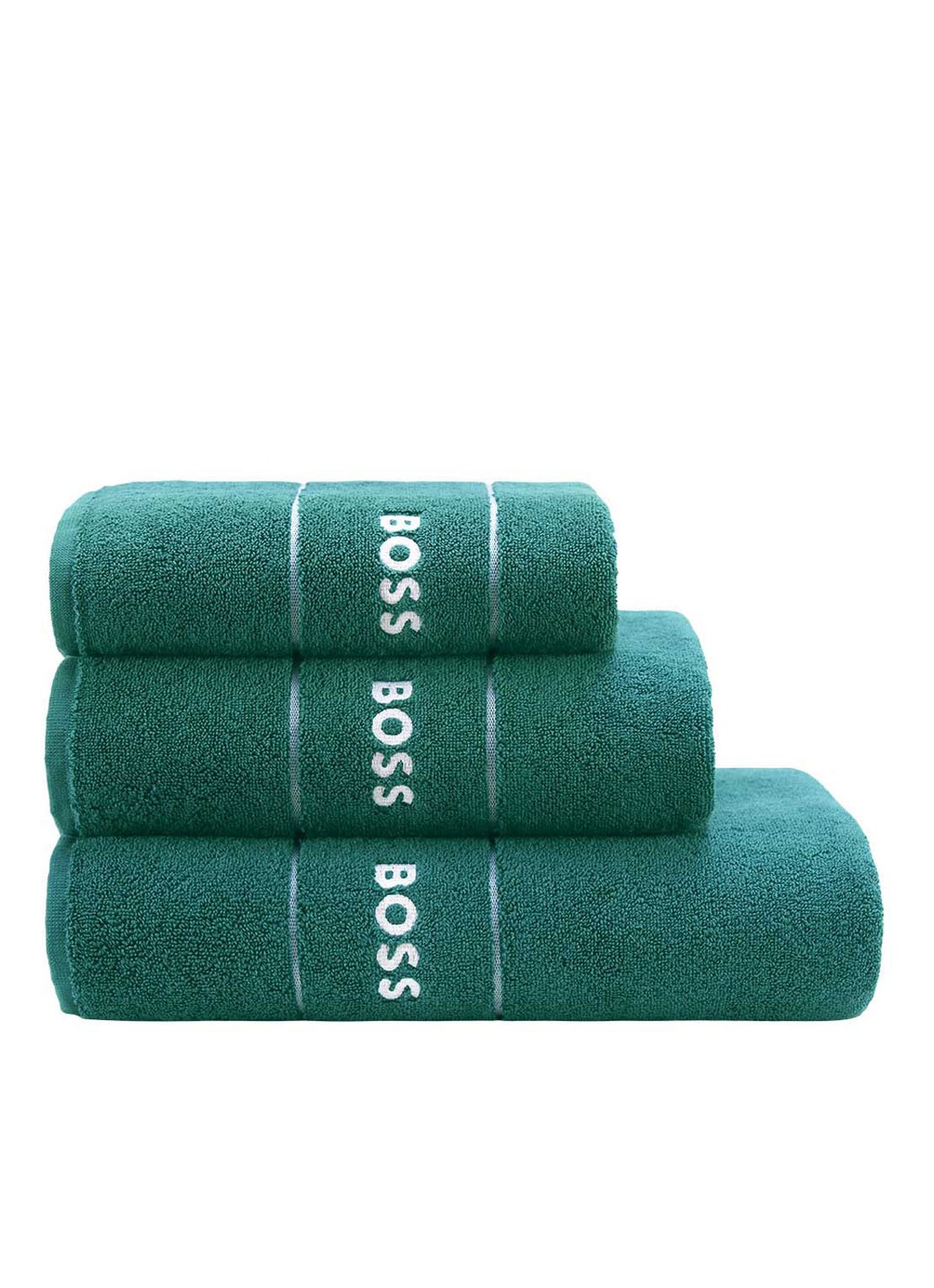 BOSS Plain badlaken - 600 gr/m2 - 100 x 150 cm - voorkant 5 donkergroen