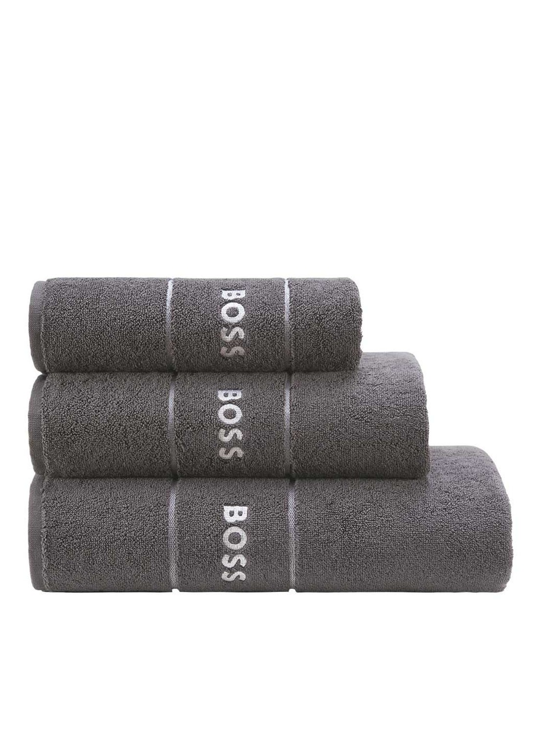 BOSS Plain badlaken - 600 gr/m2 - 100 x 150 cm - voorkant 2 donkergrijs