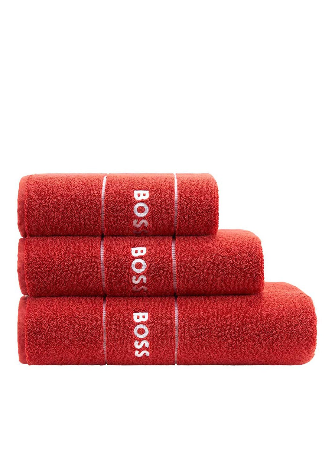 BOSS Plain badlaken - 600 gr/m2 - 100 x 150 cm - voorkant 4 rood
