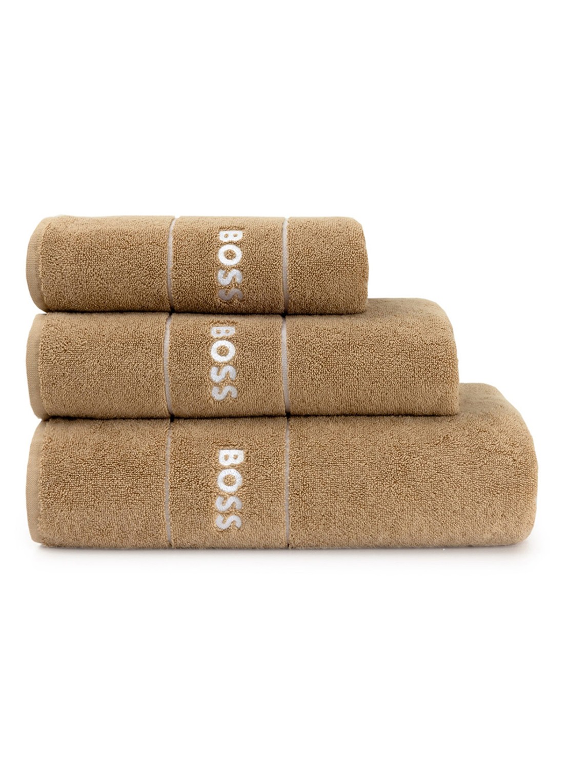 BOSS Plain badlaken - 600 gr/m2 - 100 x 150 cm - achterkant bruin