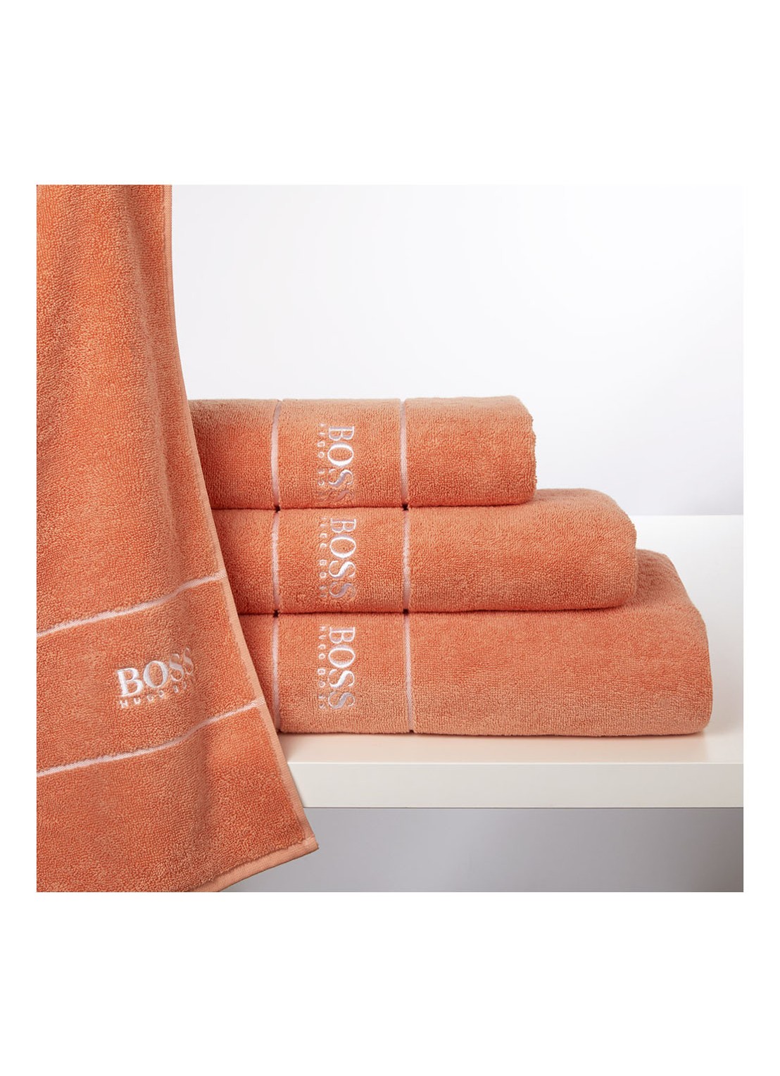 BOSS Plain badlaken - 600 gr/m2 - 70 x 140 cm - detail 5 oranje