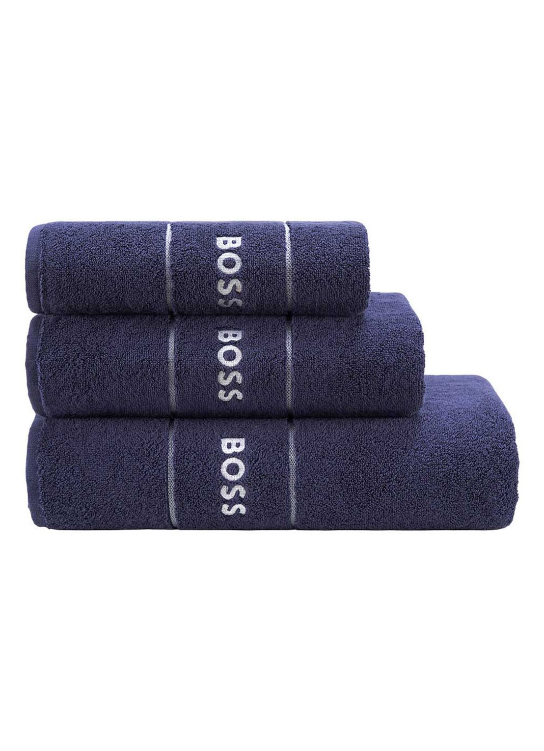 BOSS Plain badlaken - 600 gr/m2 - 70 x 140 cm - voorkant 2 donkerblauw