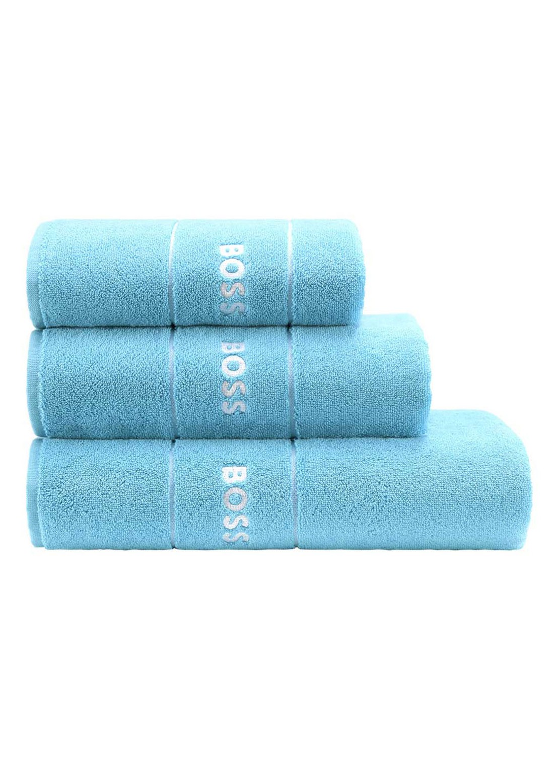 BOSS Plain badlaken - 600 gr/m2 - 70 x 140 cm - voorkant 2 aquablauw